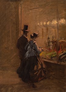 Voor een winkel